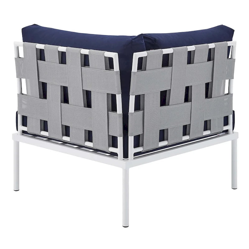 Ensemble de canapé d'angle d'extérieur en aluminium Sunbrella Harmony 6 pièces