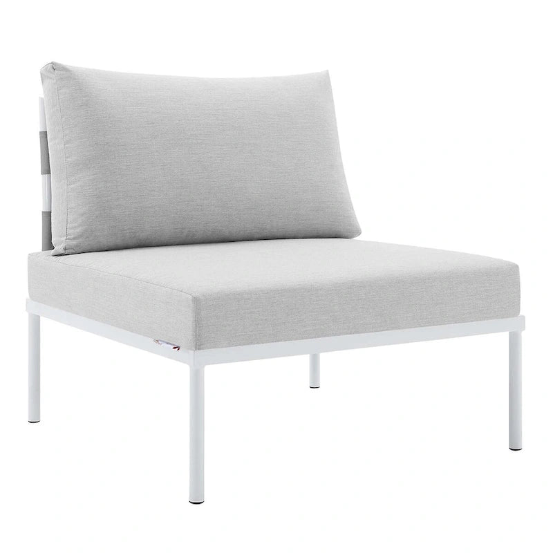 Ensemble de canapé d'angle d'extérieur en aluminium Sunbrella Harmony 6 pièces