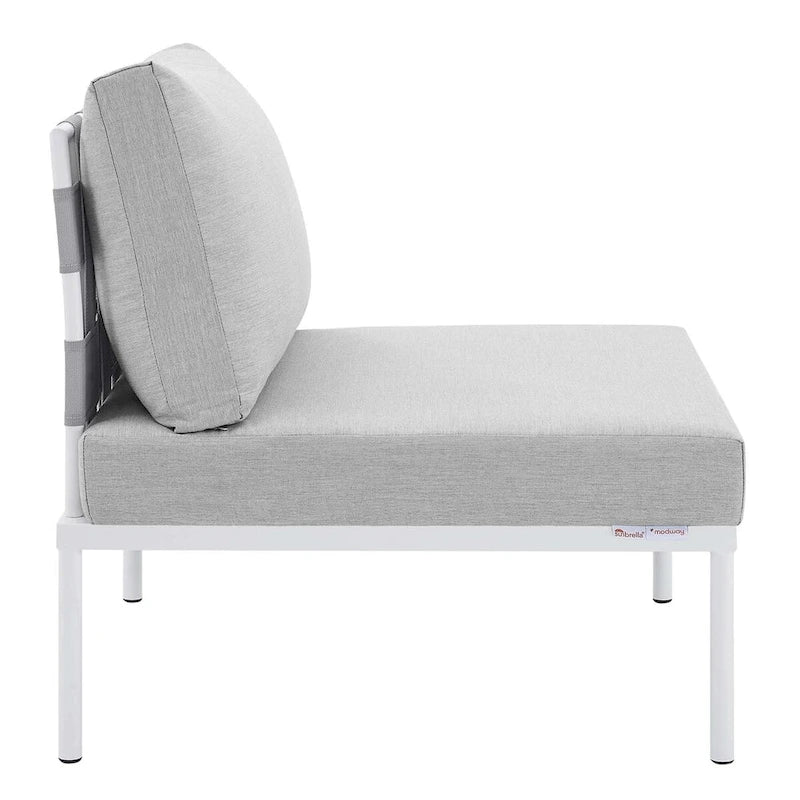 Ensemble de canapé d'angle d'extérieur en aluminium Sunbrella Harmony 6 pièces