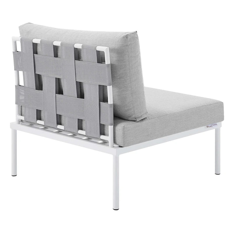 Ensemble de canapé d'angle d'extérieur en aluminium Sunbrella Harmony 6 pièces