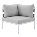 Ensemble de canapé d'angle d'extérieur en aluminium Sunbrella Harmony 6 pièces