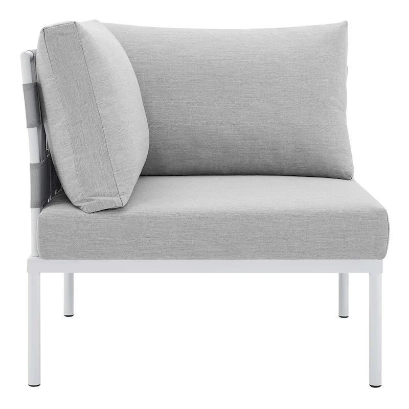 Ensemble de canapé d'angle d'extérieur en aluminium Sunbrella Harmony 6 pièces