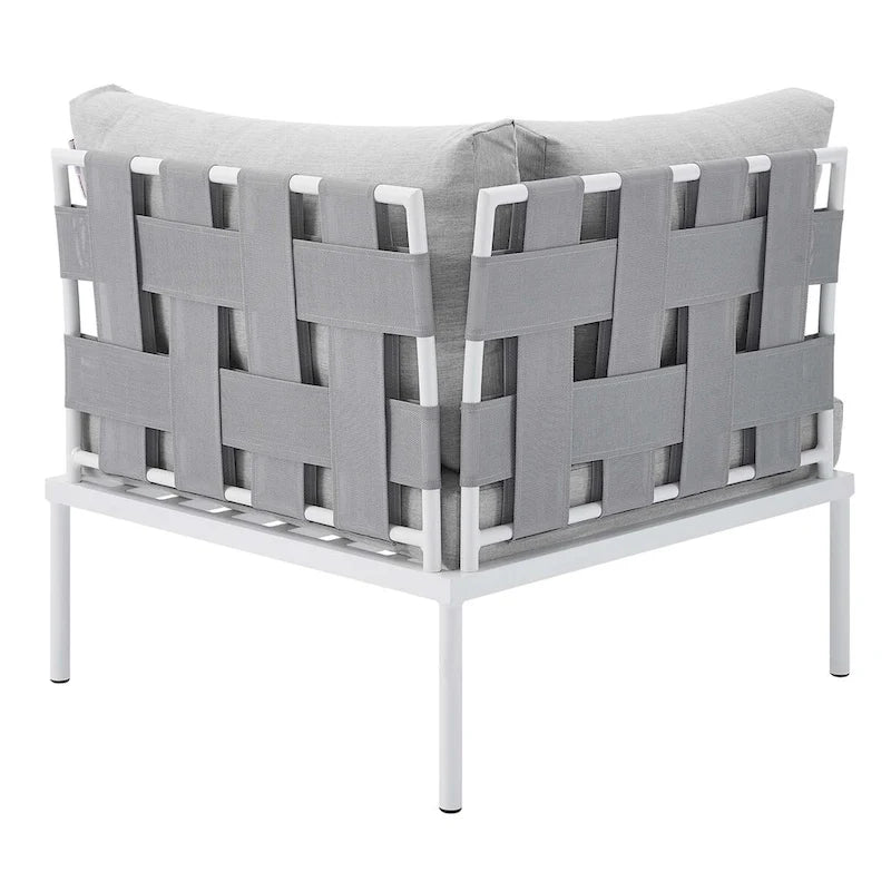 Ensemble de canapé d'angle d'extérieur en aluminium Sunbrella Harmony 6 pièces