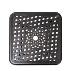 Table d'appoint carrée d'extérieur VredHom en aluminium moulé avec trou pour parasol - 24.02 L x 24.02 l x 17.52 H
