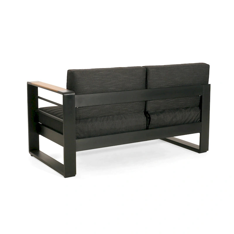 Ensemble de canapés modulaires d'extérieur Sornsa à 4 places avec cadre en aluminium par Christopher Knight Home