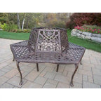 Oakland Living Corporation Tea Rose Cast Aluminum Tree Bench