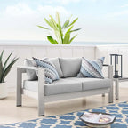 Causeuse d'extérieur Shore en aluminium avec tissu Sunbrella