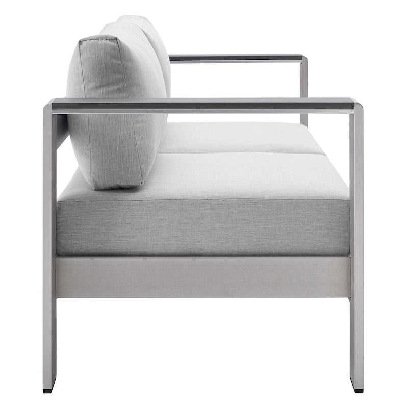 Causeuse d'extérieur Shore en aluminium avec tissu Sunbrella