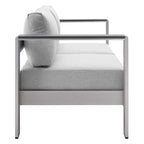 Causeuse d'extérieur Shore en aluminium avec tissu Sunbrella