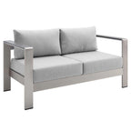 Causeuse d'extérieur Shore en aluminium avec tissu Sunbrella