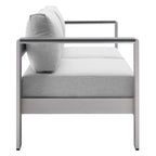 Causeuse d'extérieur Shore en aluminium avec tissu Sunbrella