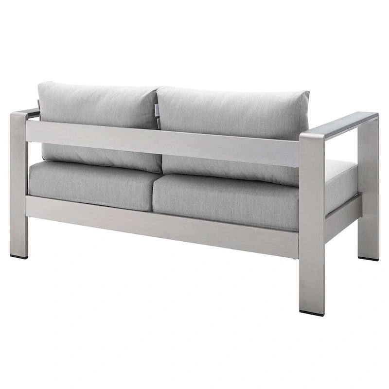 Causeuse d'extérieur Shore en aluminium avec tissu Sunbrella
