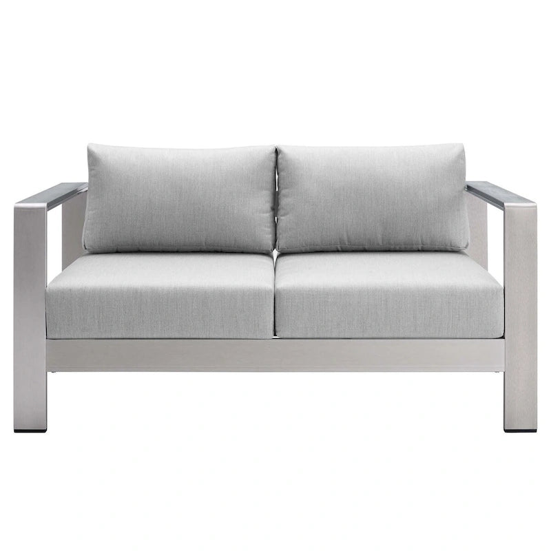 Causeuse d'extérieur Shore en aluminium avec tissu Sunbrella
