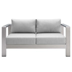 Causeuse d'extérieur Shore en aluminium avec tissu Sunbrella