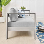 Causeuse d'extérieur Shore en aluminium avec tissu Sunbrella