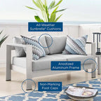 Causeuse d'extérieur Shore en aluminium avec tissu Sunbrella