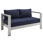 Causeuse d'extérieur Shore en aluminium avec tissu Sunbrella