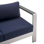 Causeuse d'extérieur Shore en aluminium avec tissu Sunbrella