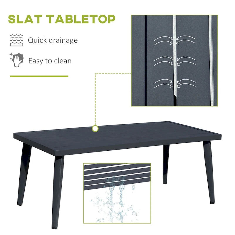 Ensemble de conversation de patio en aluminium 4 pièces avec coussins