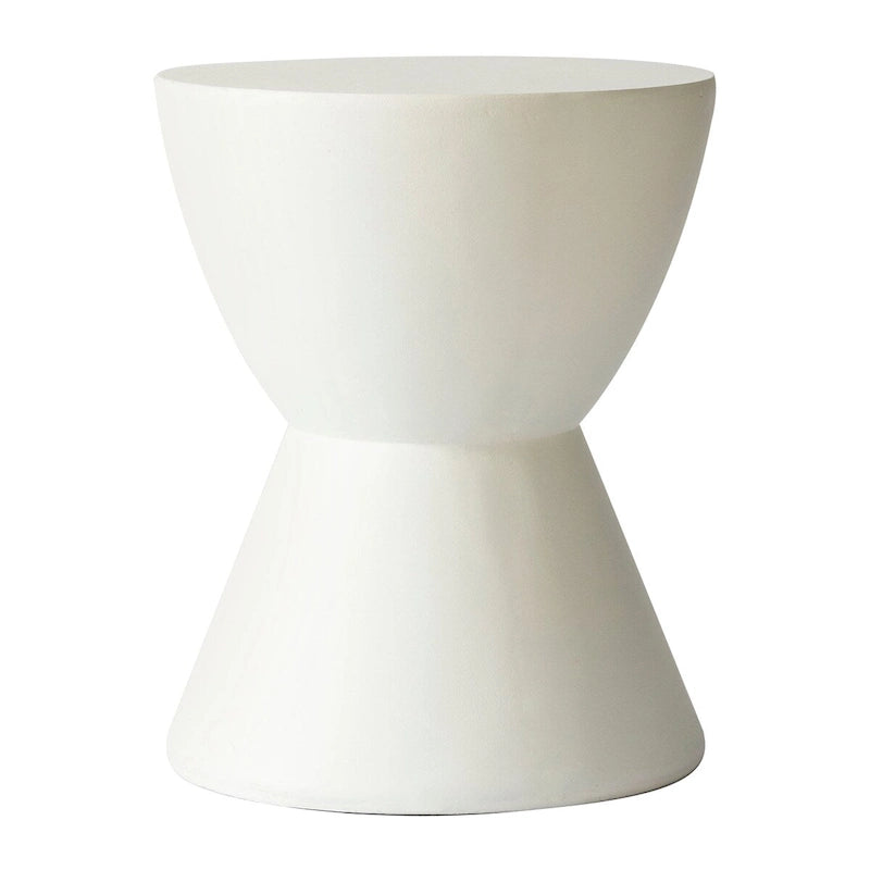 Table d'appoint ronde de 14 po en Fiberstone - Table d'appoint moderne pour intérieur et extérieur