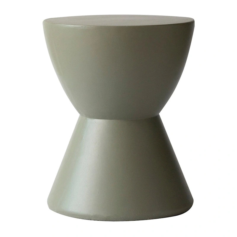 Table d'appoint ronde de 14 po en Fiberstone - Table d'appoint moderne pour intérieur et extérieur