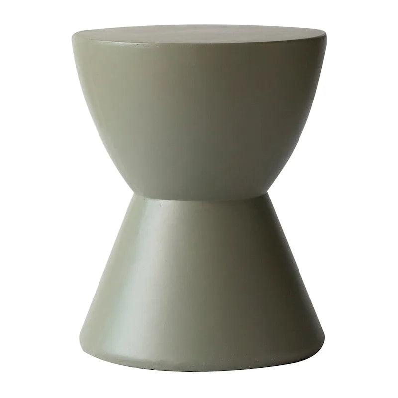 Table d'appoint ronde de 14 po en Fiberstone - Table d'appoint moderne pour intérieur et extérieur