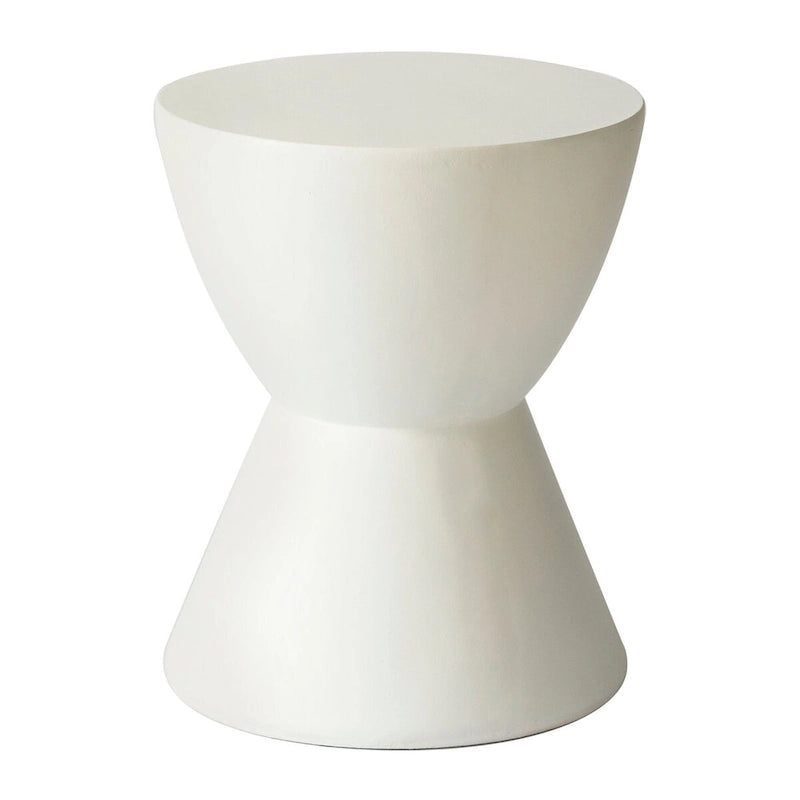 Table d'appoint ronde de 14 po en Fiberstone - Table d'appoint moderne pour intérieur et extérieur