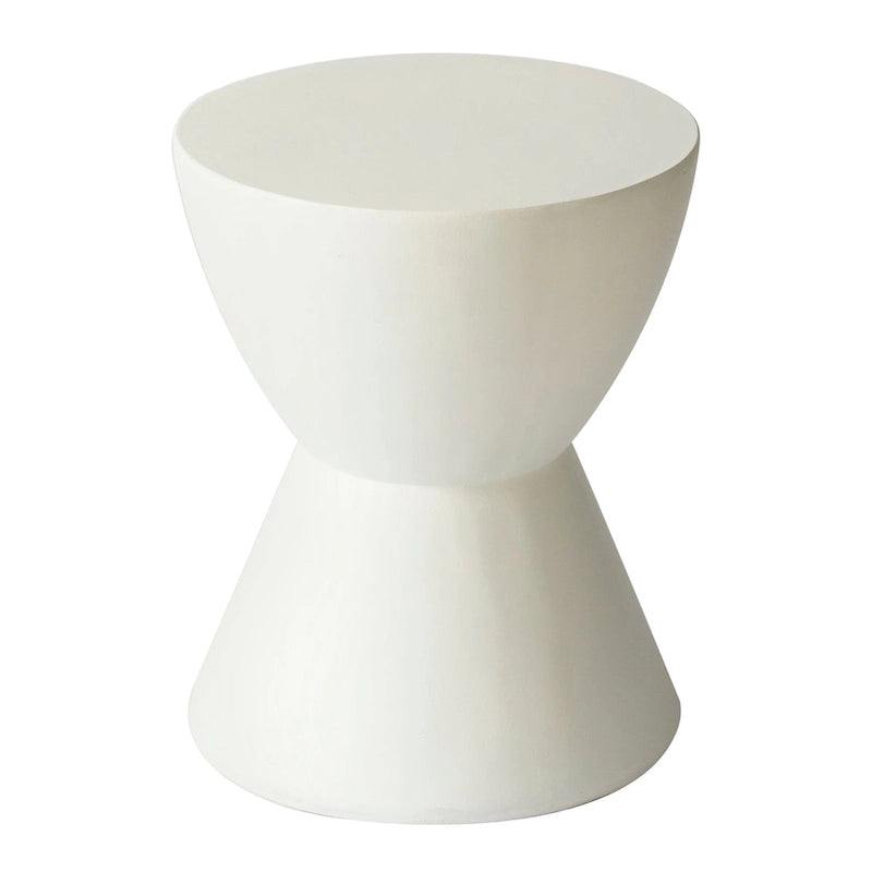 Table d'appoint ronde de 14 po en Fiberstone - Table d'appoint moderne pour intérieur et extérieur