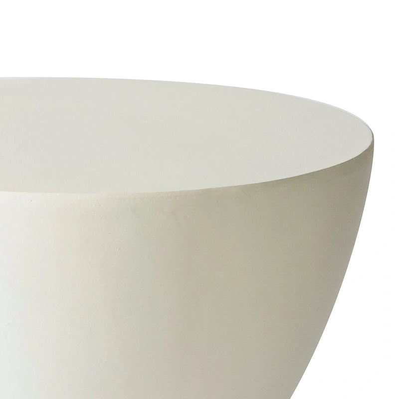 Table d'appoint ronde de 14 po en Fiberstone - Table d'appoint moderne pour intérieur et extérieur