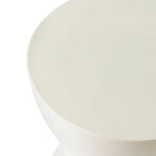 Table d'appoint ronde de 14 po en Fiberstone - Table d'appoint moderne pour intérieur et extérieur
