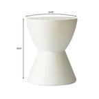 Table d'appoint ronde de 14 po en Fiberstone - Table d'appoint moderne pour intérieur et extérieur