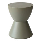 Table d'appoint ronde de 14 po en Fiberstone - Table d'appoint moderne pour intérieur et extérieur