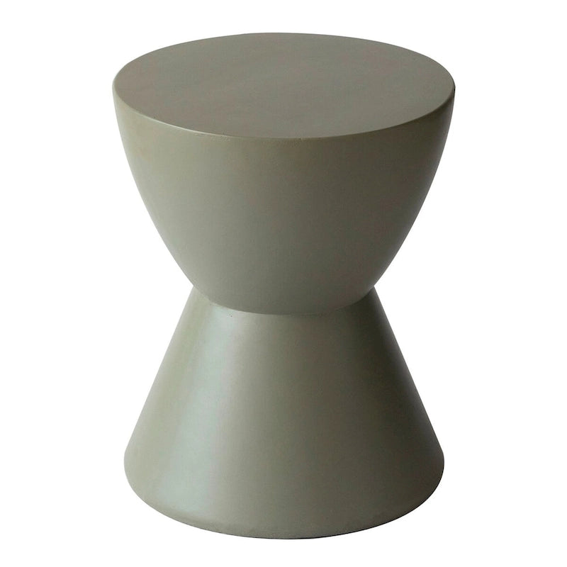 Table d'appoint ronde de 14 po en Fiberstone - Table d'appoint moderne pour intérieur et extérieur