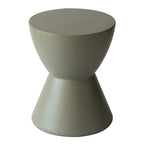 Table d'appoint ronde de 14 po en Fiberstone - Table d'appoint moderne pour intérieur et extérieur