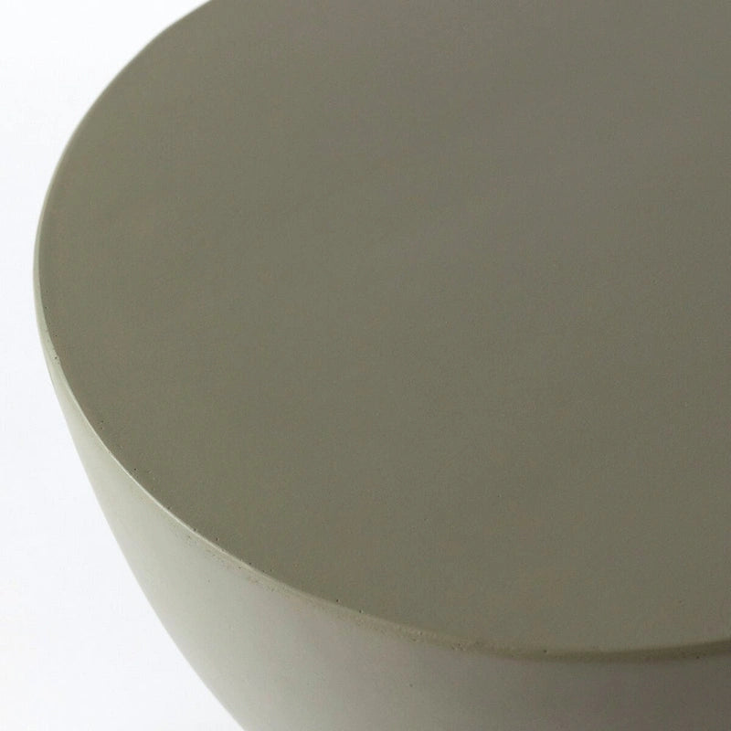 Table d'appoint ronde de 14 po en Fiberstone - Table d'appoint moderne pour intérieur et extérieur