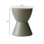 Table d'appoint ronde de 14 po en Fiberstone - Table d'appoint moderne pour intérieur et extérieur