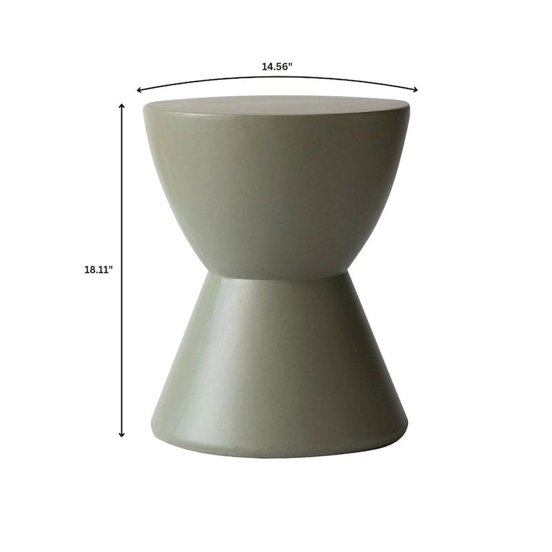 Table d'appoint ronde de 14 po en Fiberstone - Table d'appoint moderne pour intérieur et extérieur
