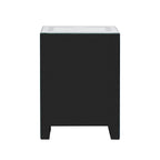 Table d'appoint rectangulaire en miroir argenté 15,7 W avec recharge sans fil et USB