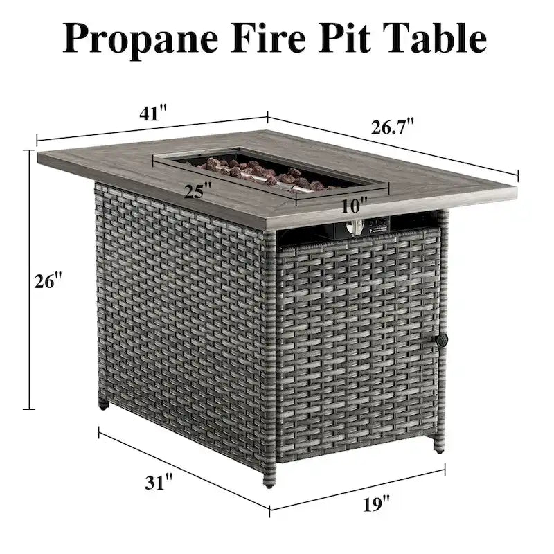 Table brasero 2 en 1 pour l'extérieur