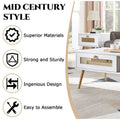 Table basse rectangulaire en bois 42 W avec étagère de rangement et tiroir