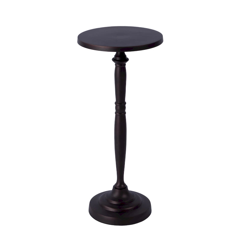 Table d'appoint Landon ronde en métal sur pied central