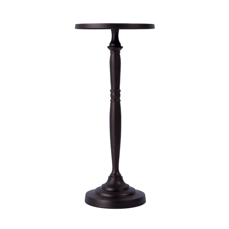 Table d'appoint Landon ronde en métal sur pied central