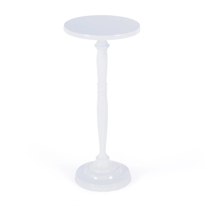 Table d'appoint Landon ronde en métal sur pied central