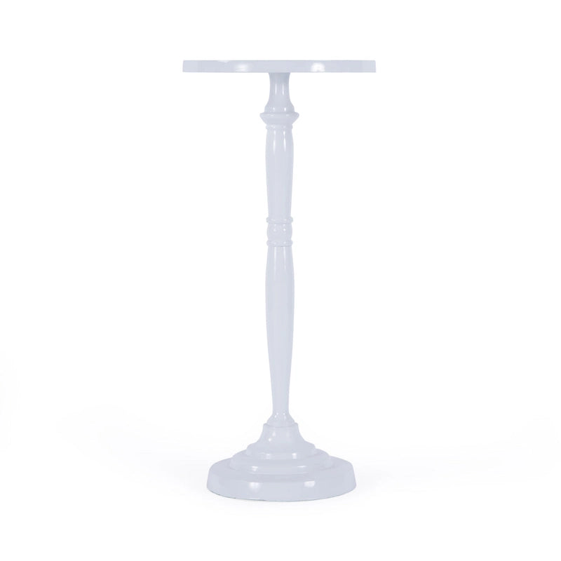 Table d'appoint Landon ronde en métal sur pied central