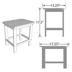 Table d'appoint compacte, parfaite pour l'intérieur/extérieur, conception ultrarésistante aux intempéries