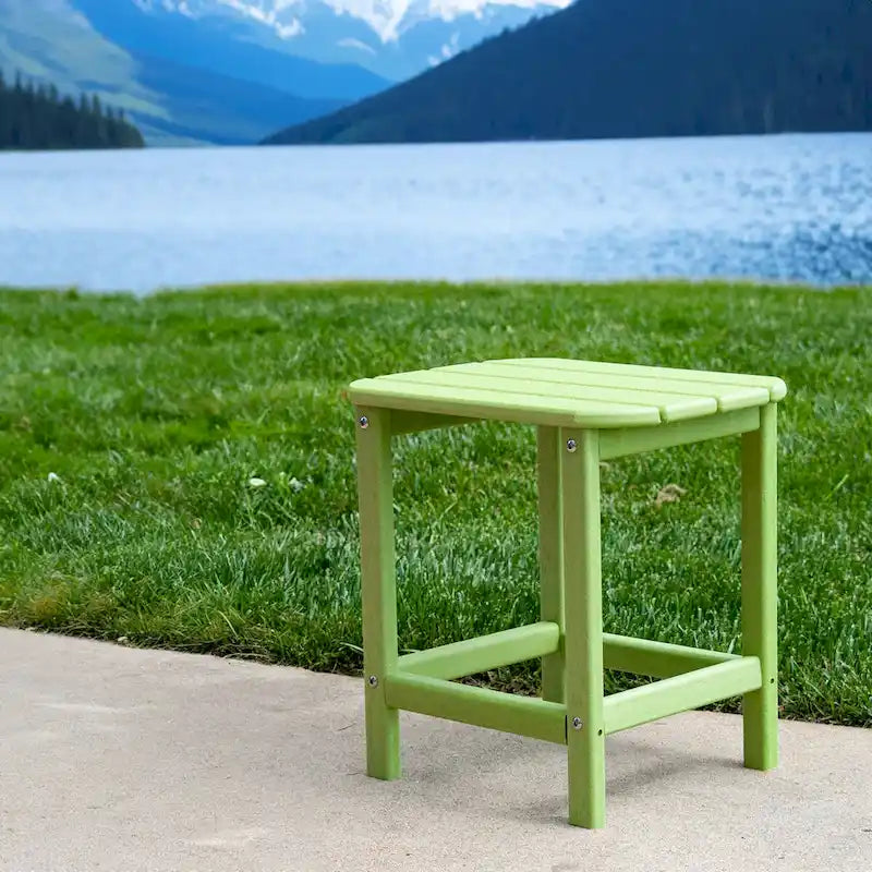 Table d'appoint compacte, parfaite pour l'intérieur/extérieur, conception ultrarésistante aux intempéries