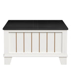 Table basse carrée rustique de ferme avec plateau relevable et rangement de 31,5 po