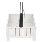 Table basse carrée rustique de ferme avec plateau relevable et rangement de 31,5 po
