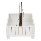 Table basse carrée rustique de ferme avec plateau relevable et rangement de 31,5 po
