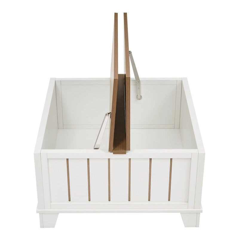 Table basse carrée rustique de ferme avec plateau relevable et rangement de 31,5 po